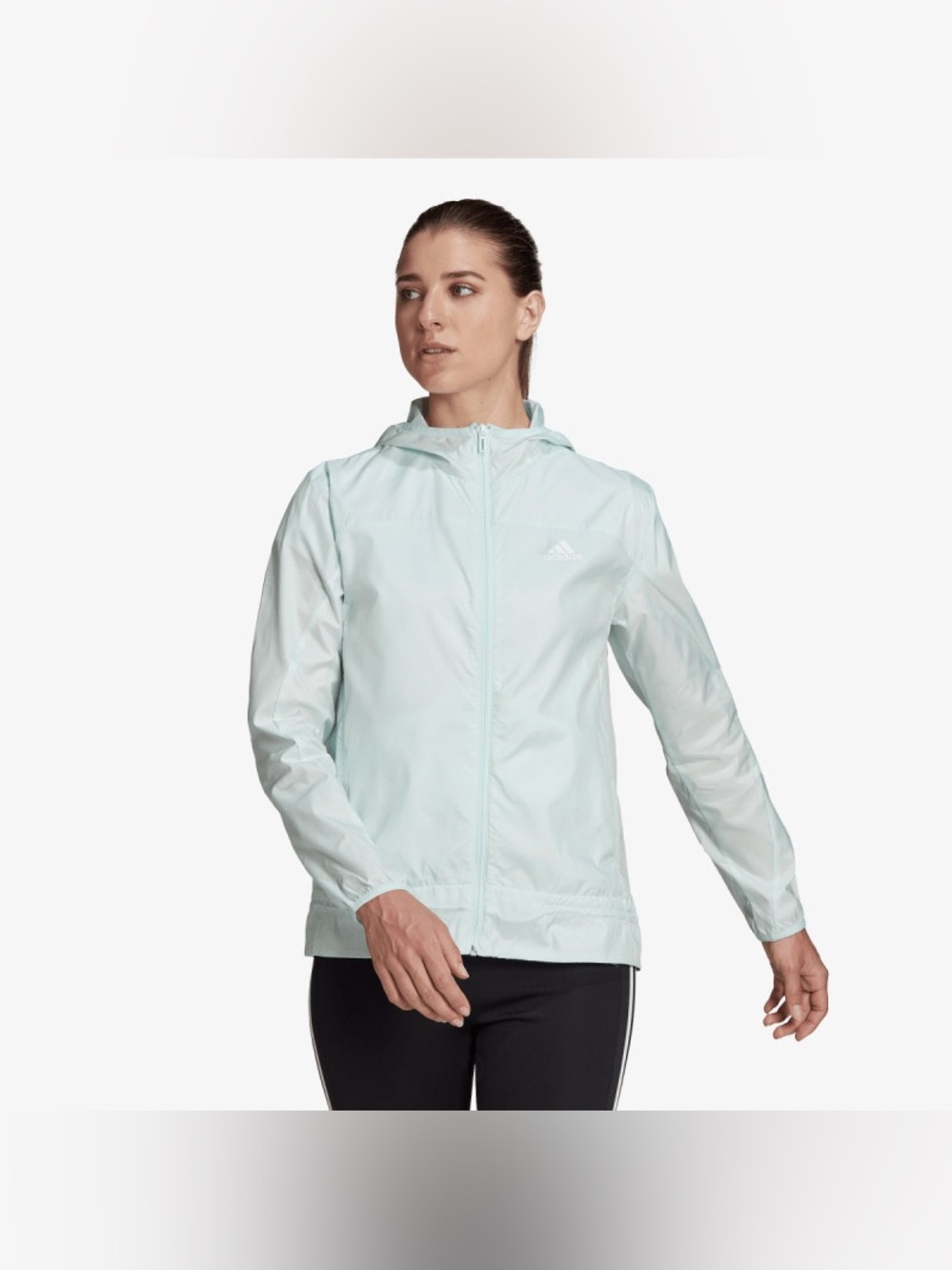 adidas Women’s WIND.RDY Light Mint Green Windbreaker Jacket | Size Medium